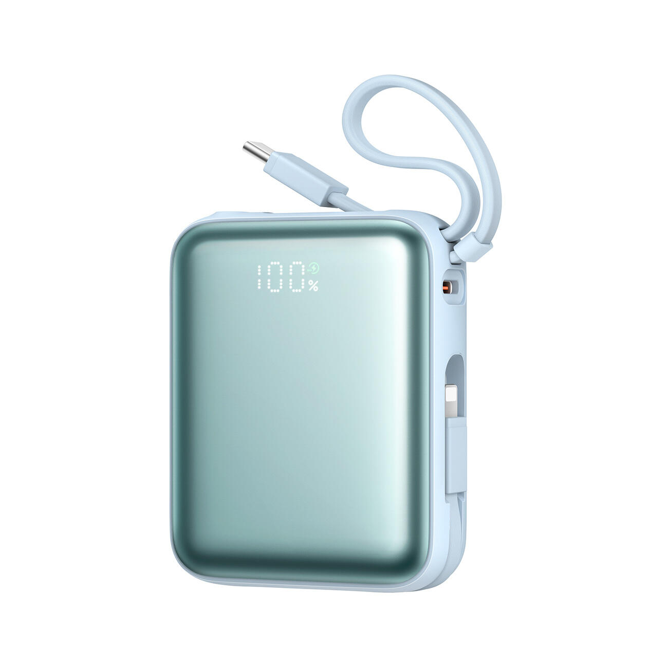 Powerbank Joyroom JR-PBF27 22,5W 10000mAh z dwoma wbudowanymi kablami - niebieski