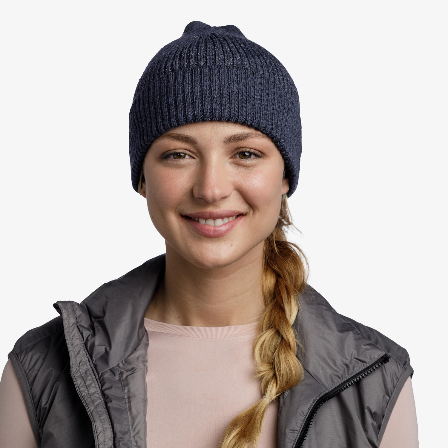 Czapka sportowa Running z odblaskiem z wełny merino active beanie