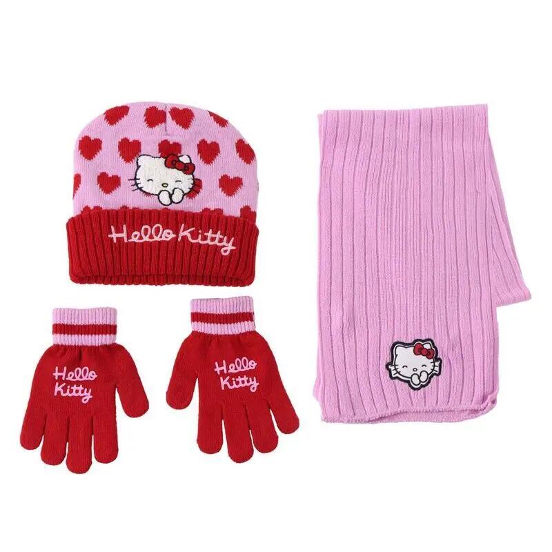 Zestaw czapka z rękawiczkami i szalikiem dla dziecka Cerda Hello Kitty