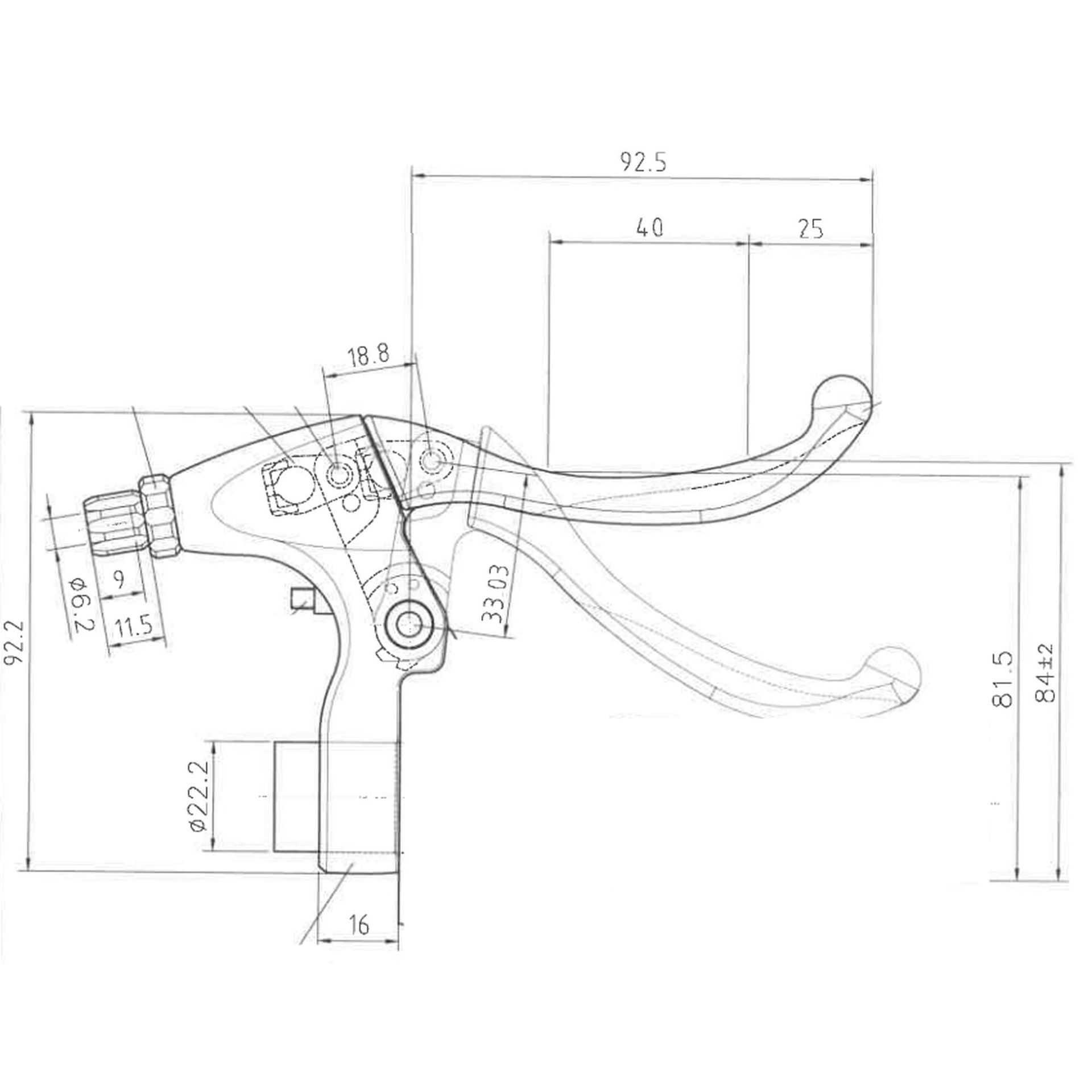 Klamka hamulcowa do V-brake Tektro CL 331 TS