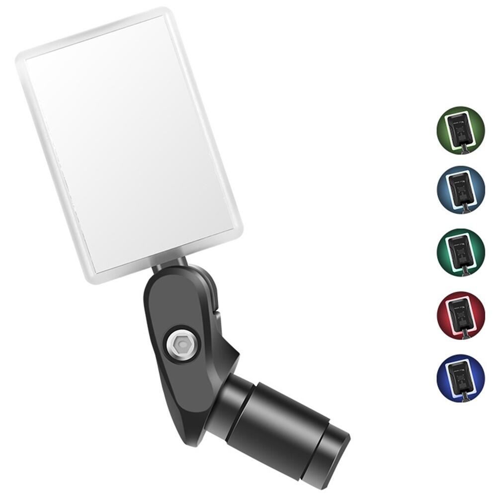 Lusterko rowerowe na kierownicę USB ładowane 360° z wbudowanym LED
