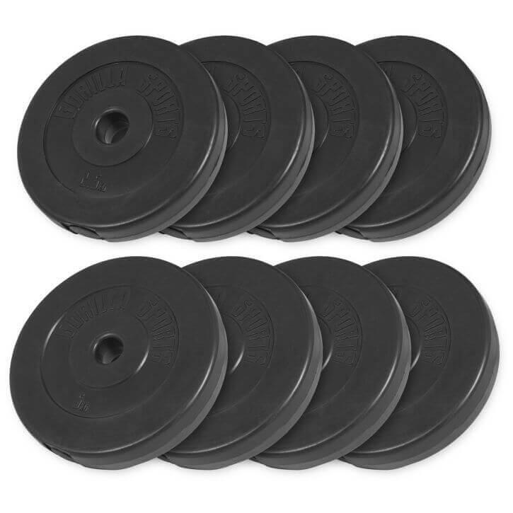 Gorilla Sports Zestaw obciążeń winylowch 30kg - 4x2,5kg, 4x5kg (100658-00006-0114)