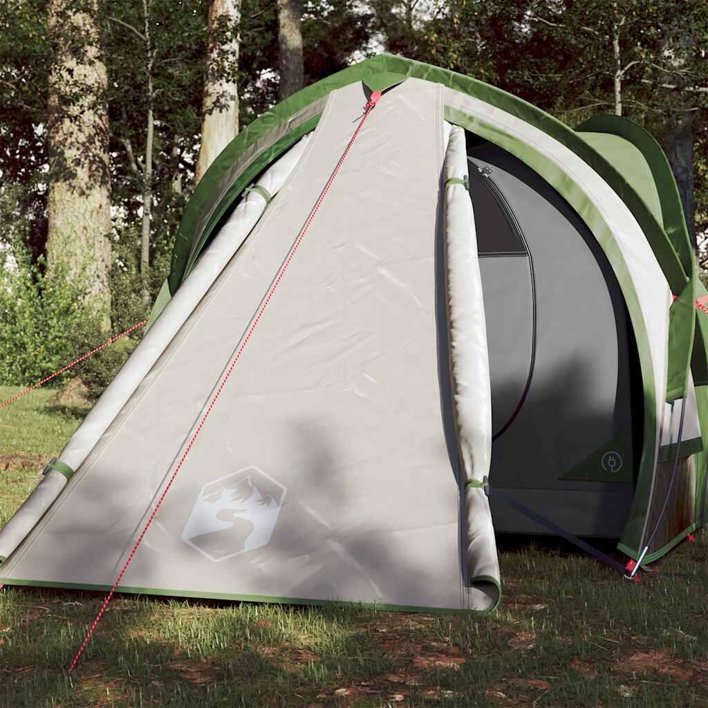 vidaXL Namiot kempingowy, 2-os., zielony, 320x140x120 cm, tafta 185T