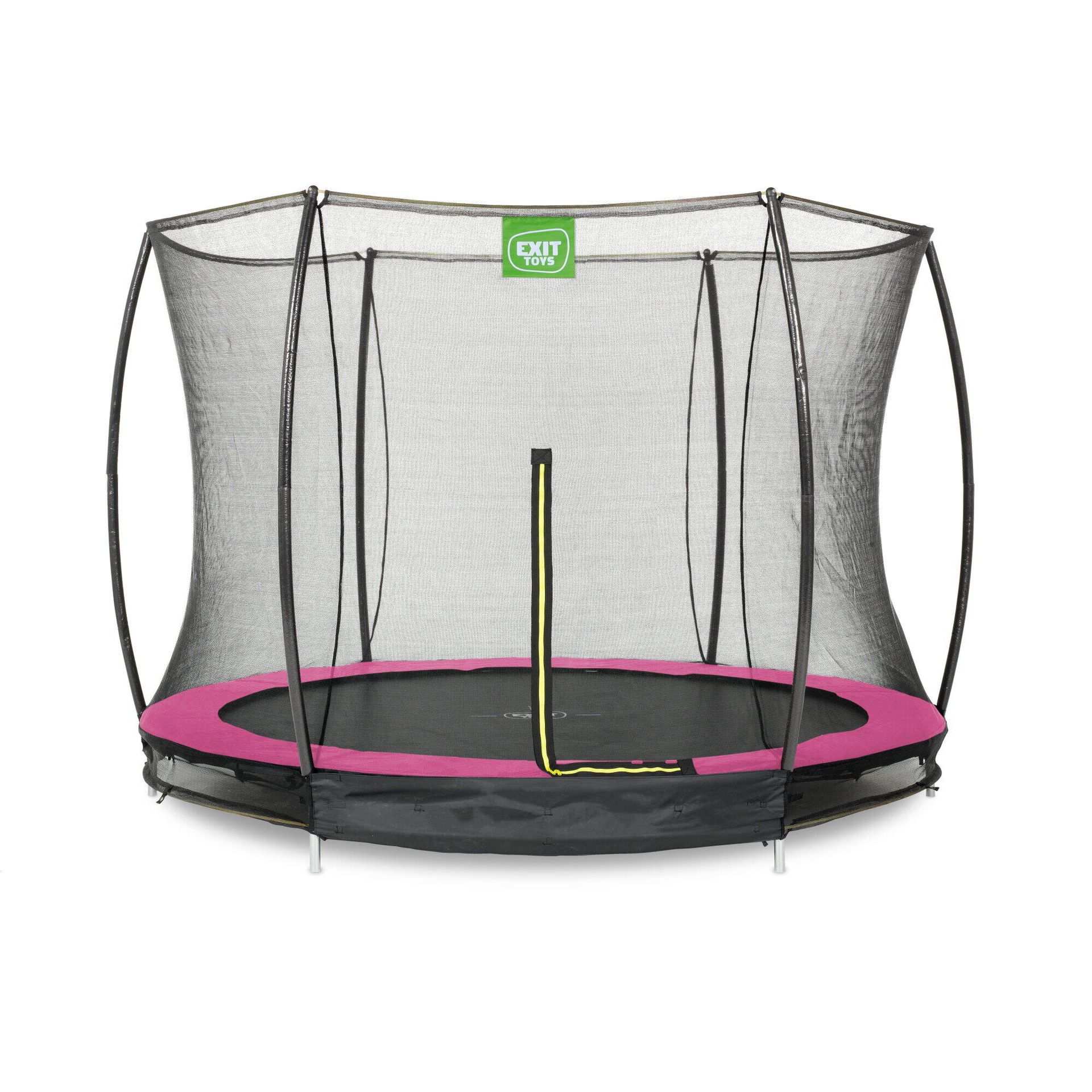 Exit Trampolina naziemna Silhouette ø305cm z siatką zabezpieczającą różowa