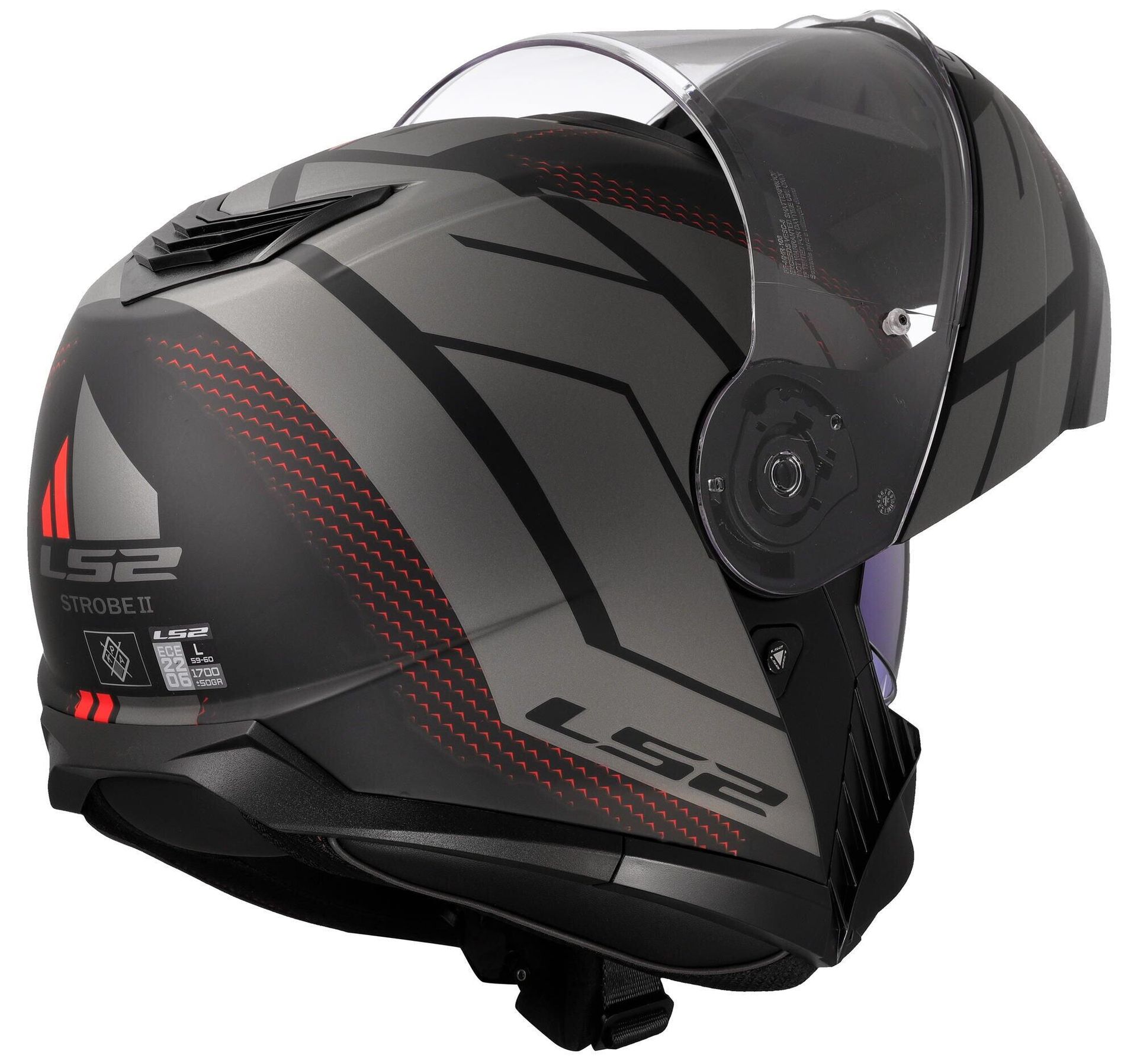 Kask modułowy LS2 FF908 Strobe II Code L czarny/szary mat
