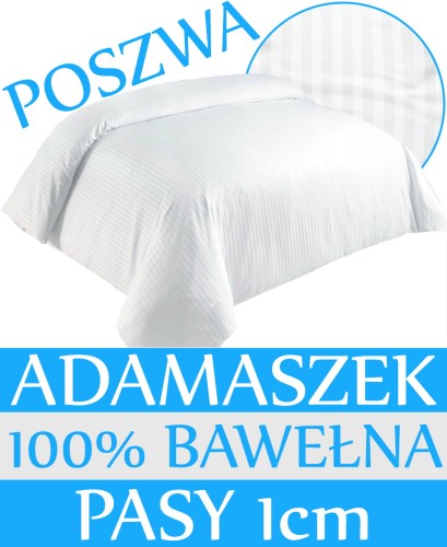 POSZWA HOTELOWA ADAMASZEK BIAŁY PASY 1CM