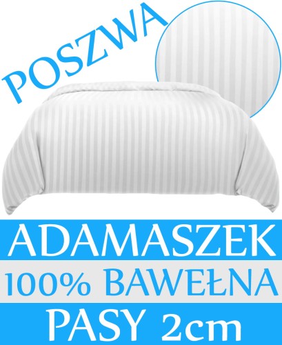 POSZWA HOTELOWA ADAMASZEK BIAŁY PASY 2CM