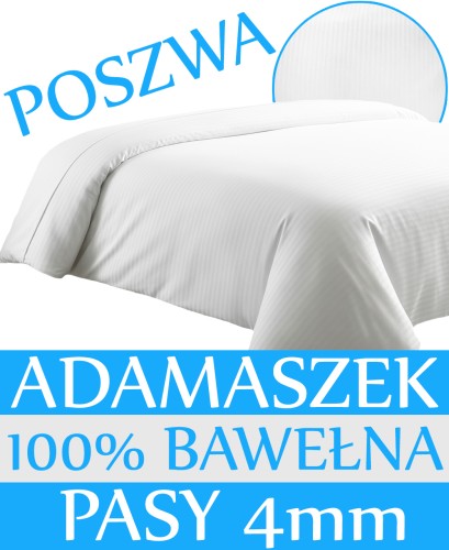 POSZWA HOTELOWA ADAMASZEK BIAŁY PASY 4MM