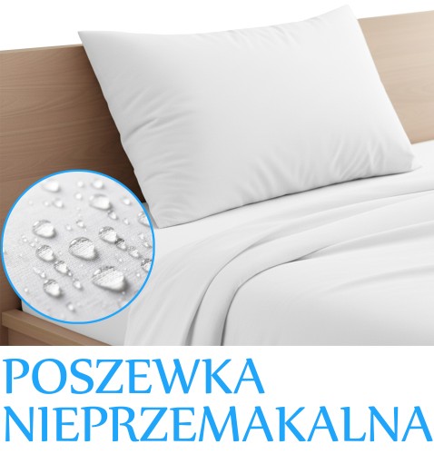 POSZEWKA NIEPRZEMAKALNA WODOODPORNA NA PODUSZKĘ 100% BAWEŁNA JERSEY