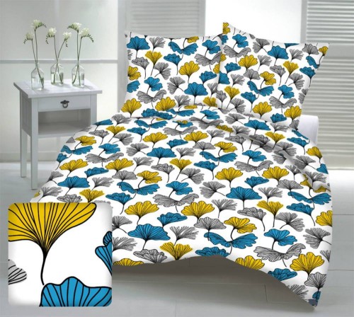 Pościel 100% BAWEŁNA Renforce 140x200cm (poszwa) + 1x 70x80cm (poszewka) Wykończenie satynowe MIŁORZĘBY NA BIAŁYM TLE