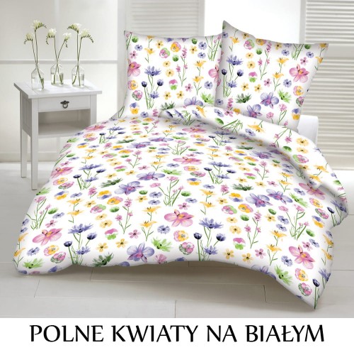 Pościel hotelowa 100% Bawełna Kora POLNE KWIATY