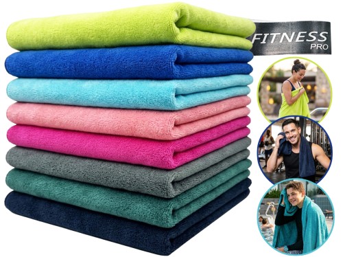 RĘCZNIK SZYBKOSCHNĄCY Z MIKROFIBRY 70x140cm FITNESS PRO GRAMATURA: 400g/m2