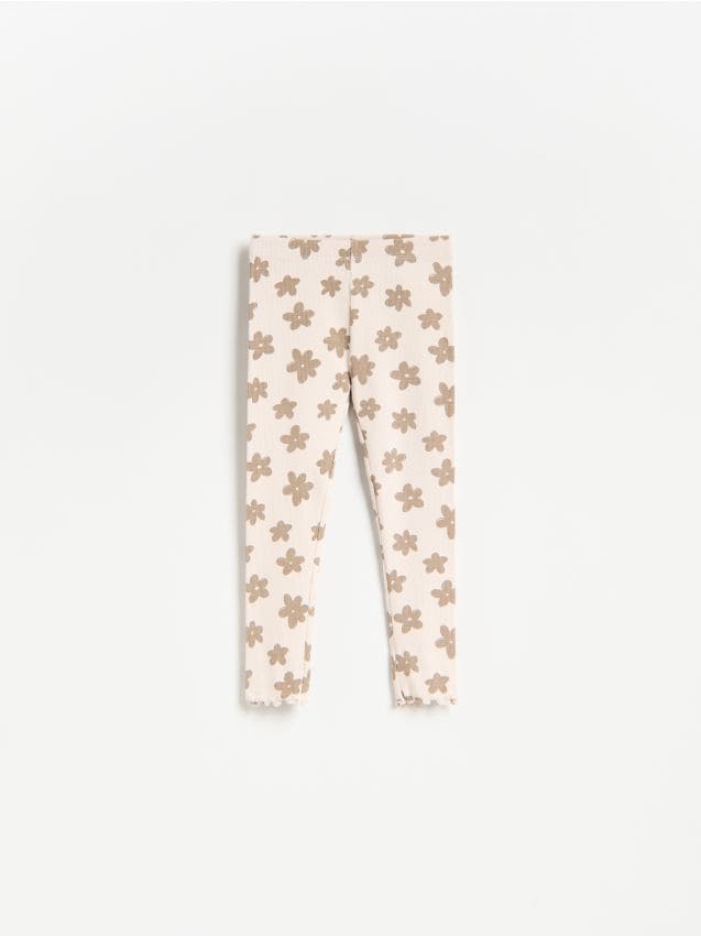 Reserved - Prążkowane legginsy - wielobarwny