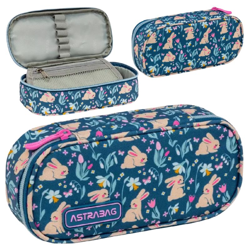 Astrabag Piórnik Jednokomorowy Saszetka Etui Na Przybory Szkolne Candy Bunny