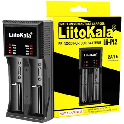 Ładowarka LIITOKALA LII-PL2CAR do akumulatorów AA, AAA, Li-Ion, IMR, LiFePO4 oraz Ni-MH/Ni-Cd