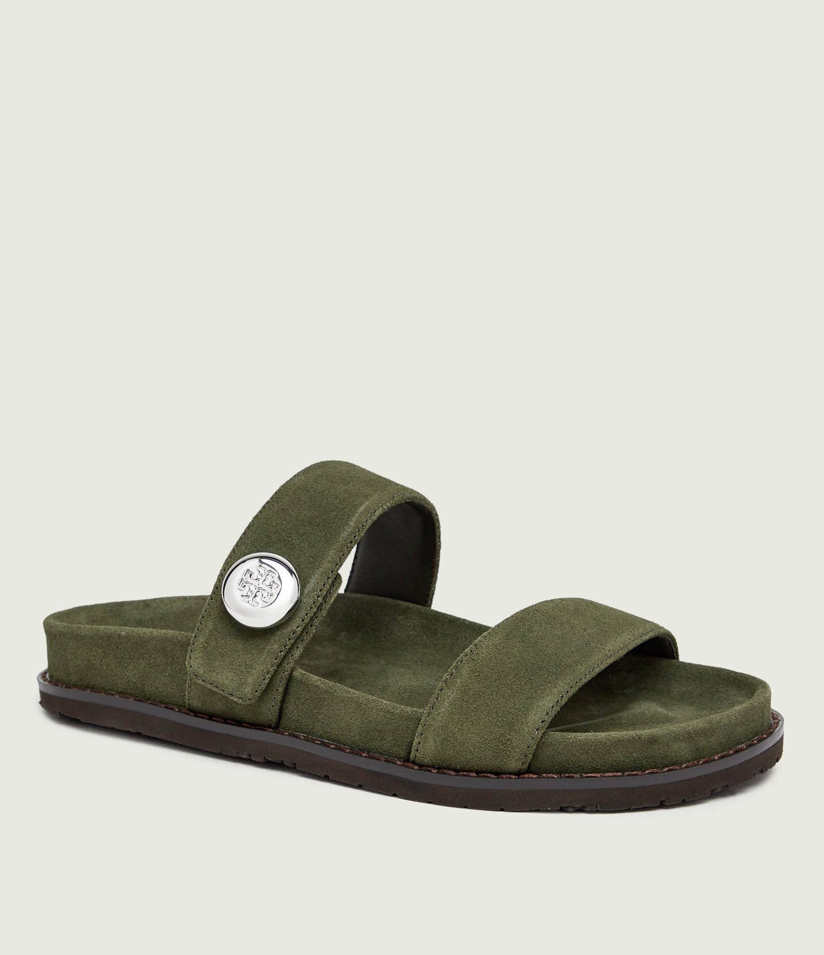TORY BURCH Klapki Romy zamsz