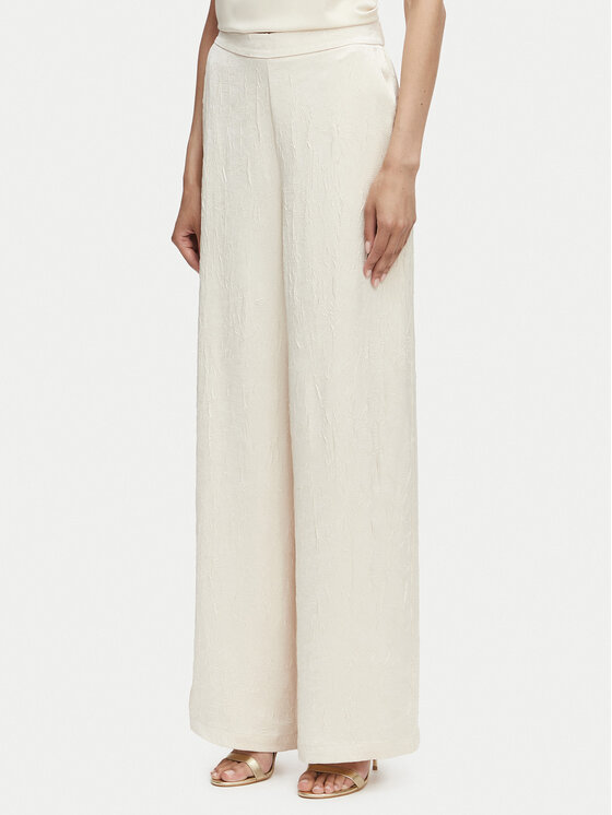 Guess Spodnie materiałowe W6GB2 8W2103 Beżowy jasny Wide Leg