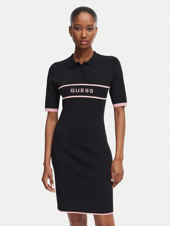 Guess Sukienka codzienna G6YK40 Z1082 Czarny Slim Fit