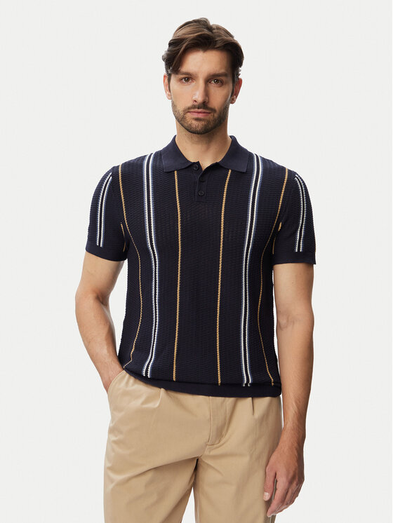Guess Polo M6YR30 Z1062 Granatowy Regular Fit