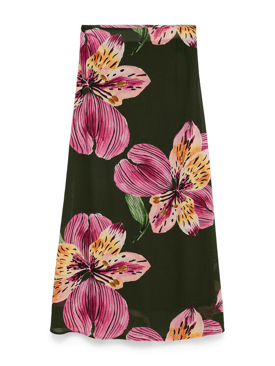 Vero Moda Spódnica midi Ismene 10351432 Czarny Regular Fit