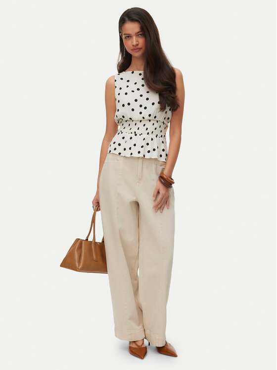 Vero Moda Bluzka Elisa 10347963 Biały Loose Fit