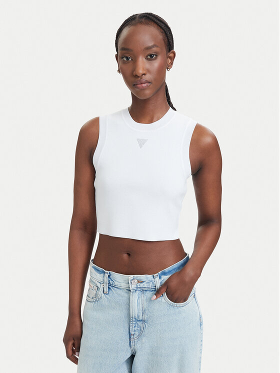 Guess Top W4GZ34 Z3F40 Biały Slim Fit
