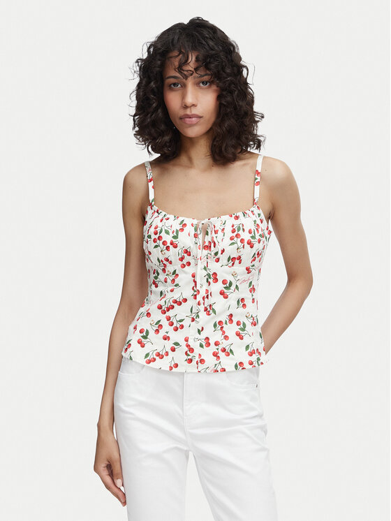 Guess Top W6YH97 W4497 Biały Regular Fit