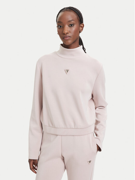 Guess Bluza V4YQ05 KCAY2 Różowy jasny Regular Fit