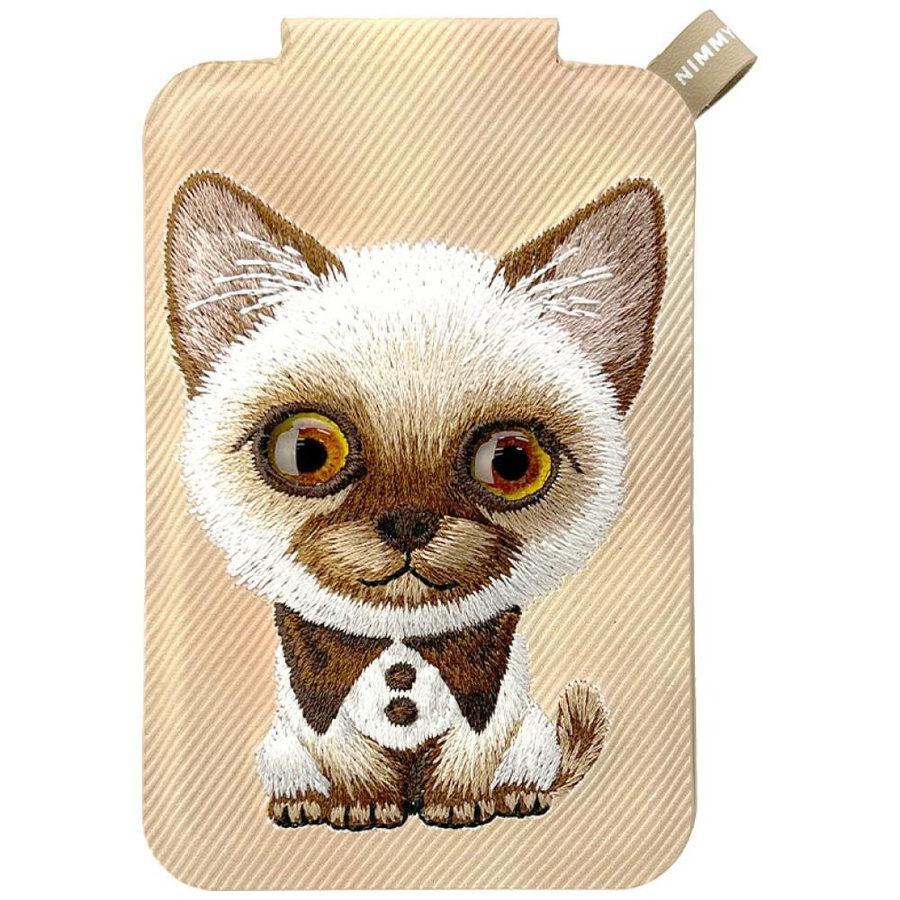 Magnetyczny portfel stojak na telefon Nimmy New Big-Eye Cute Pets 2.0 Cat brązowy
