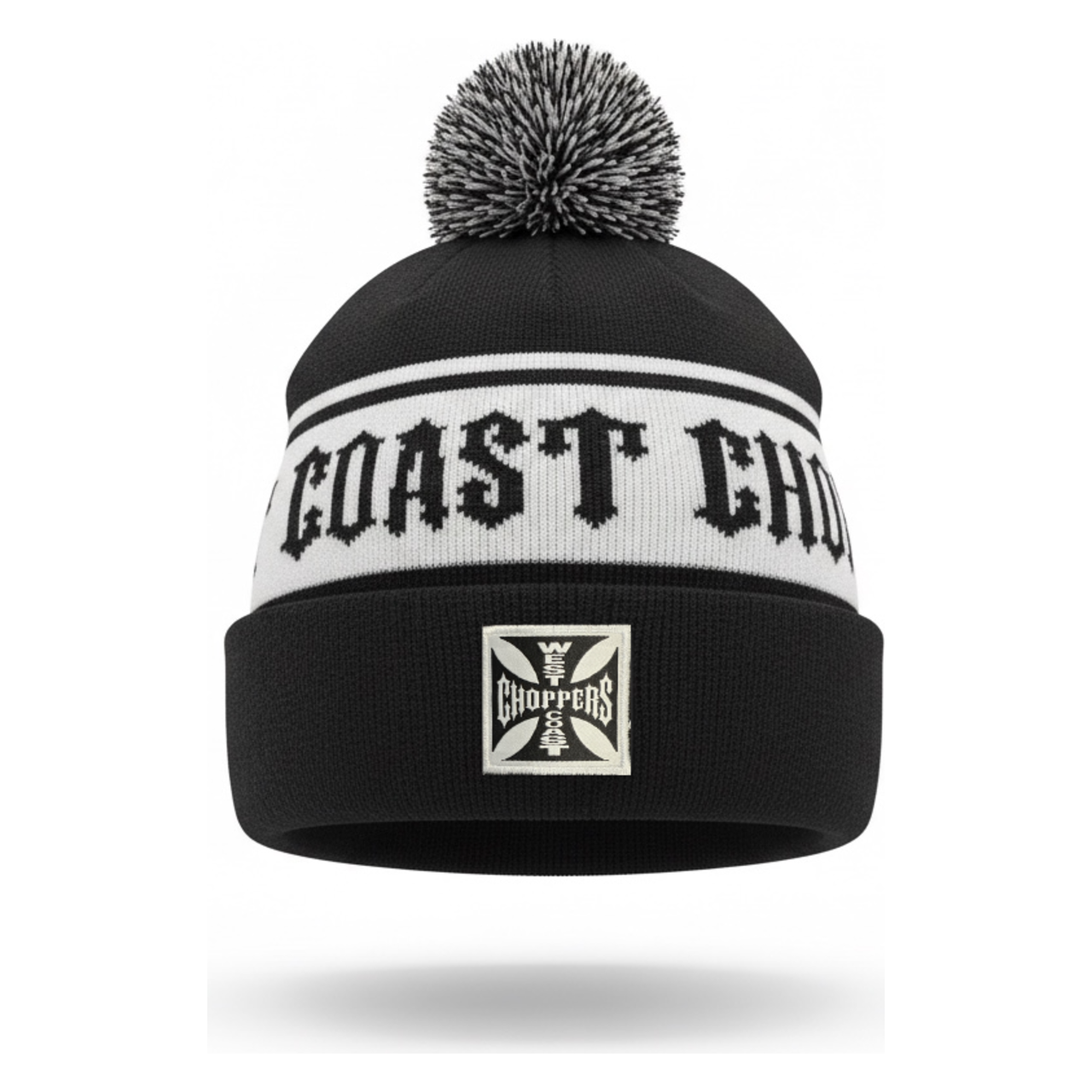 Czapka West Coast Choppers Hockey Beanie Czarny/Złamany BiałyOnesize