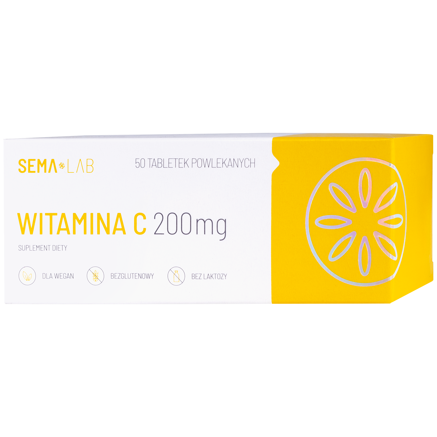 SEMA Lab Witamina C 200 mg, 50 tabletek powlekanych