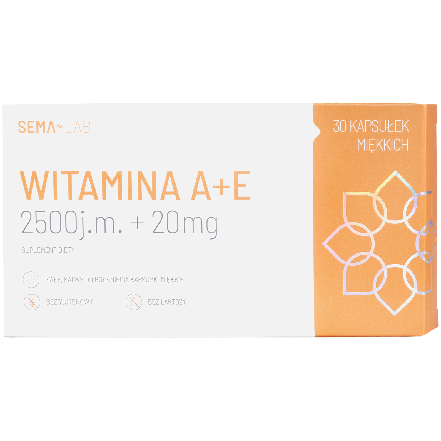 SEMA Lab Witamina A+E 2500 j.m. + 20 mg, 30 kapsułek miękkich