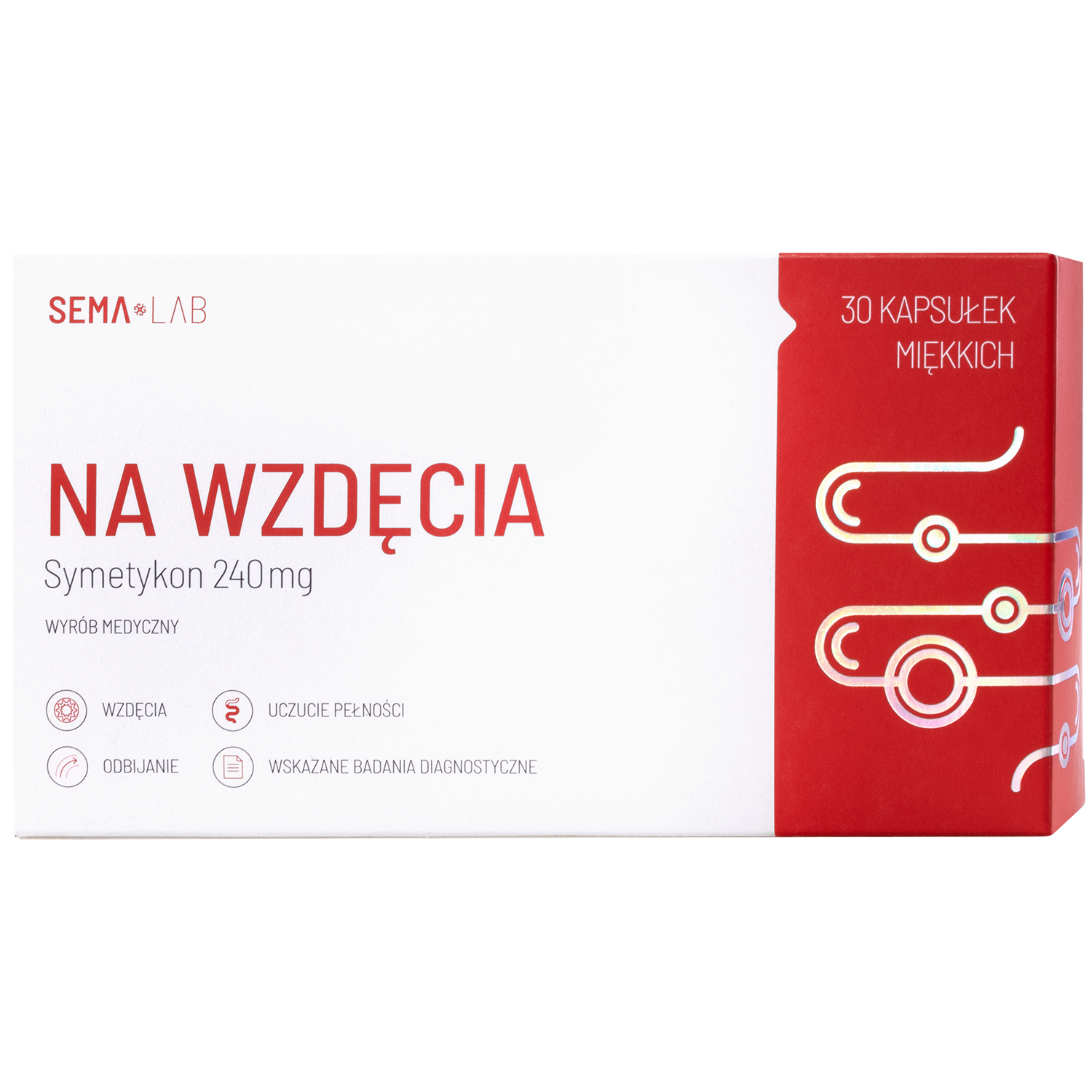 SEMA Lab Na wzdęcia 240 mg,30 kapsułek miękkich