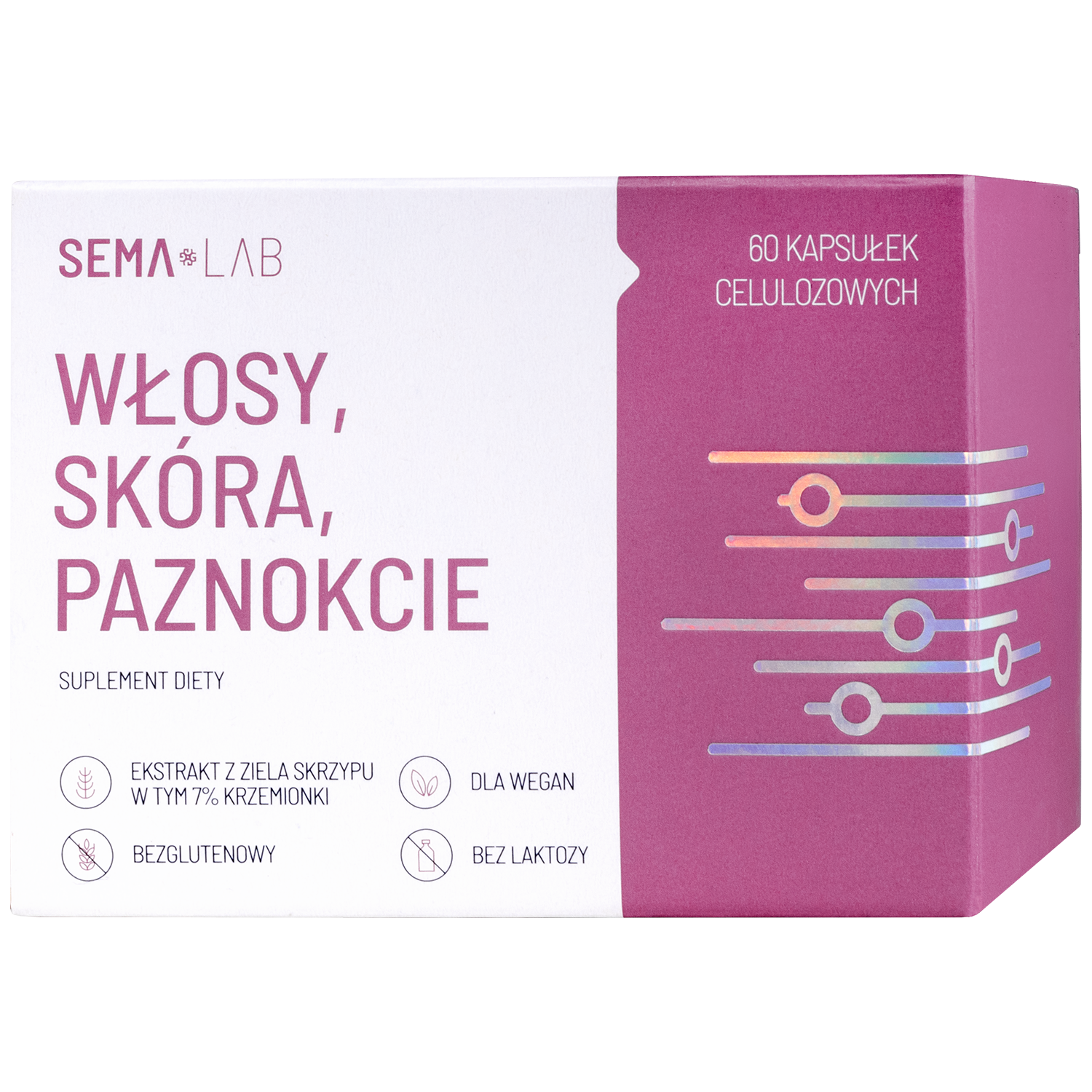 SEMA Lab Włosy, Skóra, Paznokcie, 60 kapsułek celulozowych