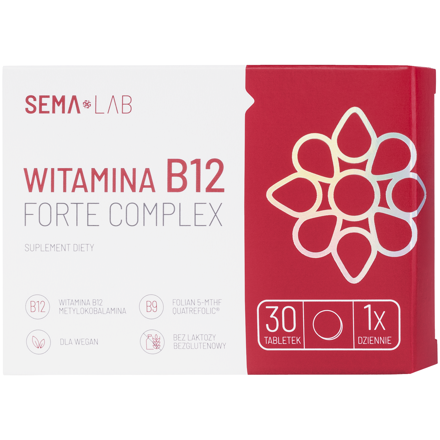 SEMA Lab Witamina B12 Forte Complex, 30 tabletek powlekanych