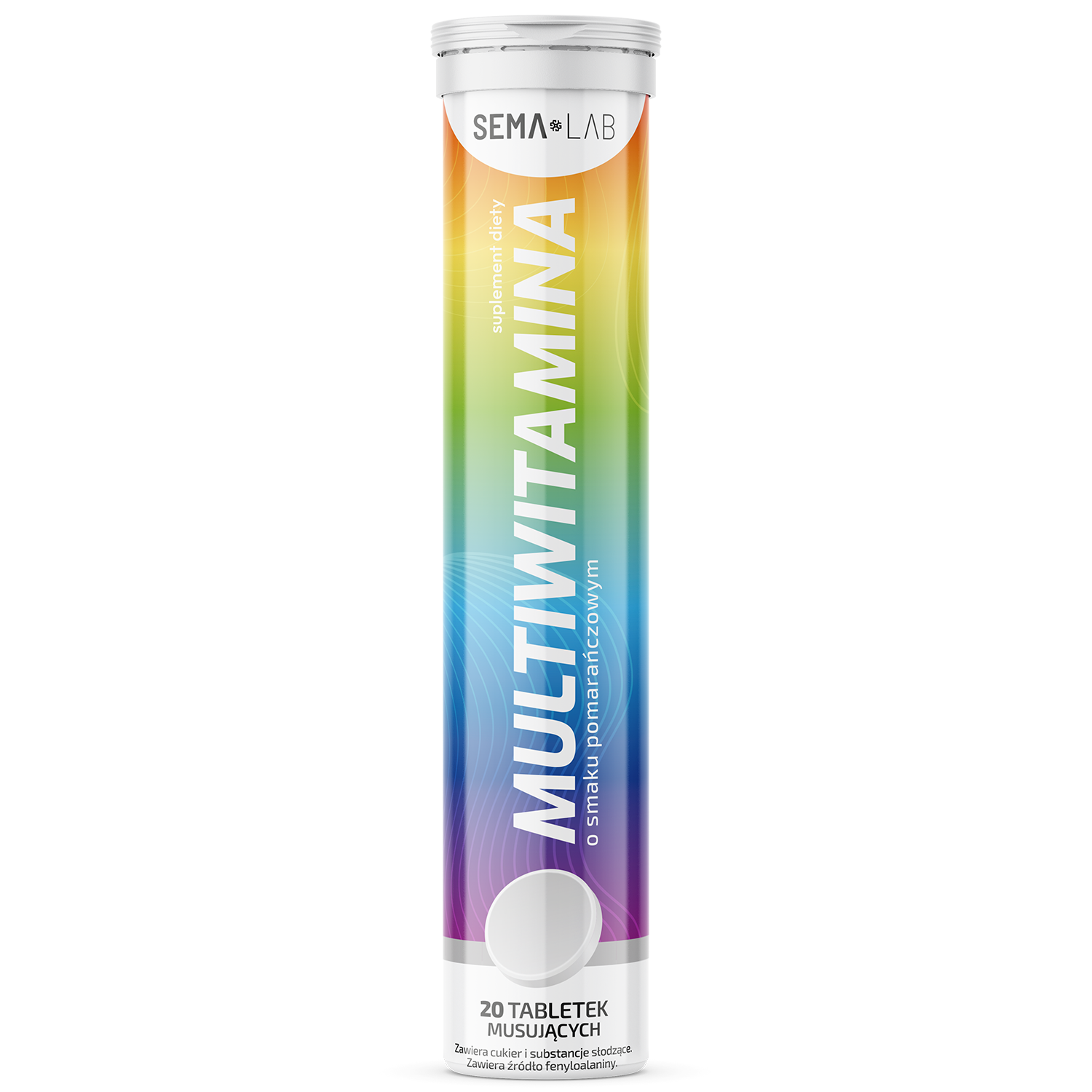 SEMA Lab Multiwitamina, smak pomarańczowy, 20 tabletek musujących