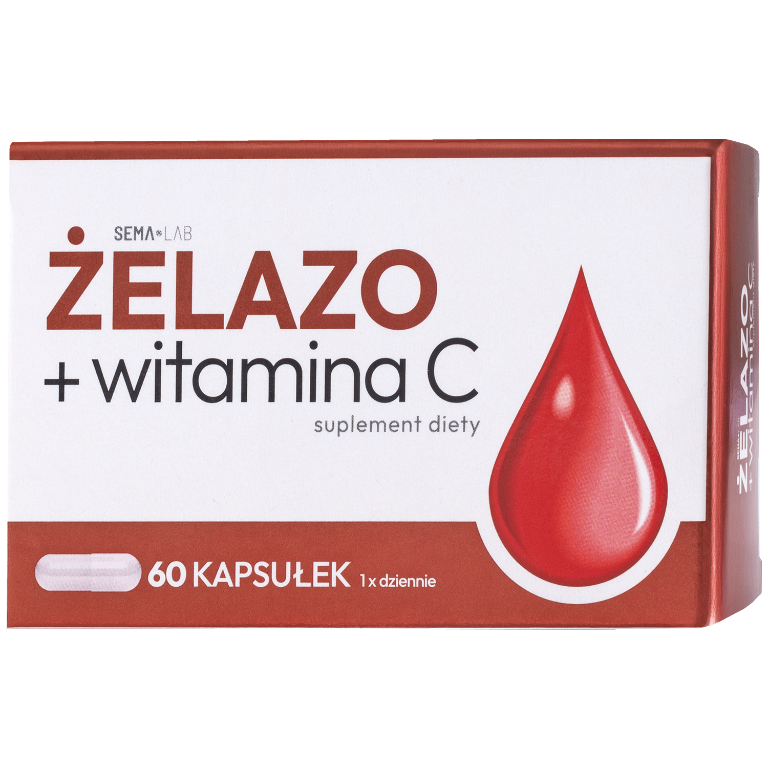 SEMA Lab Żelazo + Witamina C, 60 kapsułek twardych