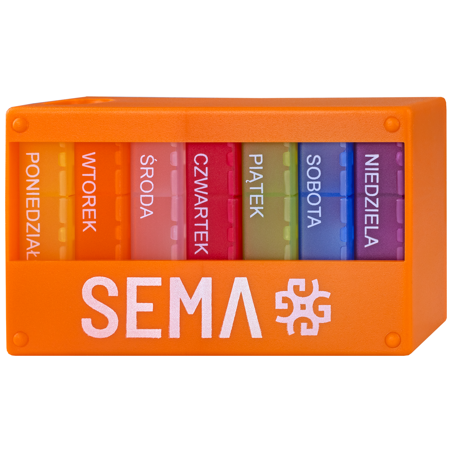 SEMA Protect, kasetka do leków tygodniowa, trzykomorowa