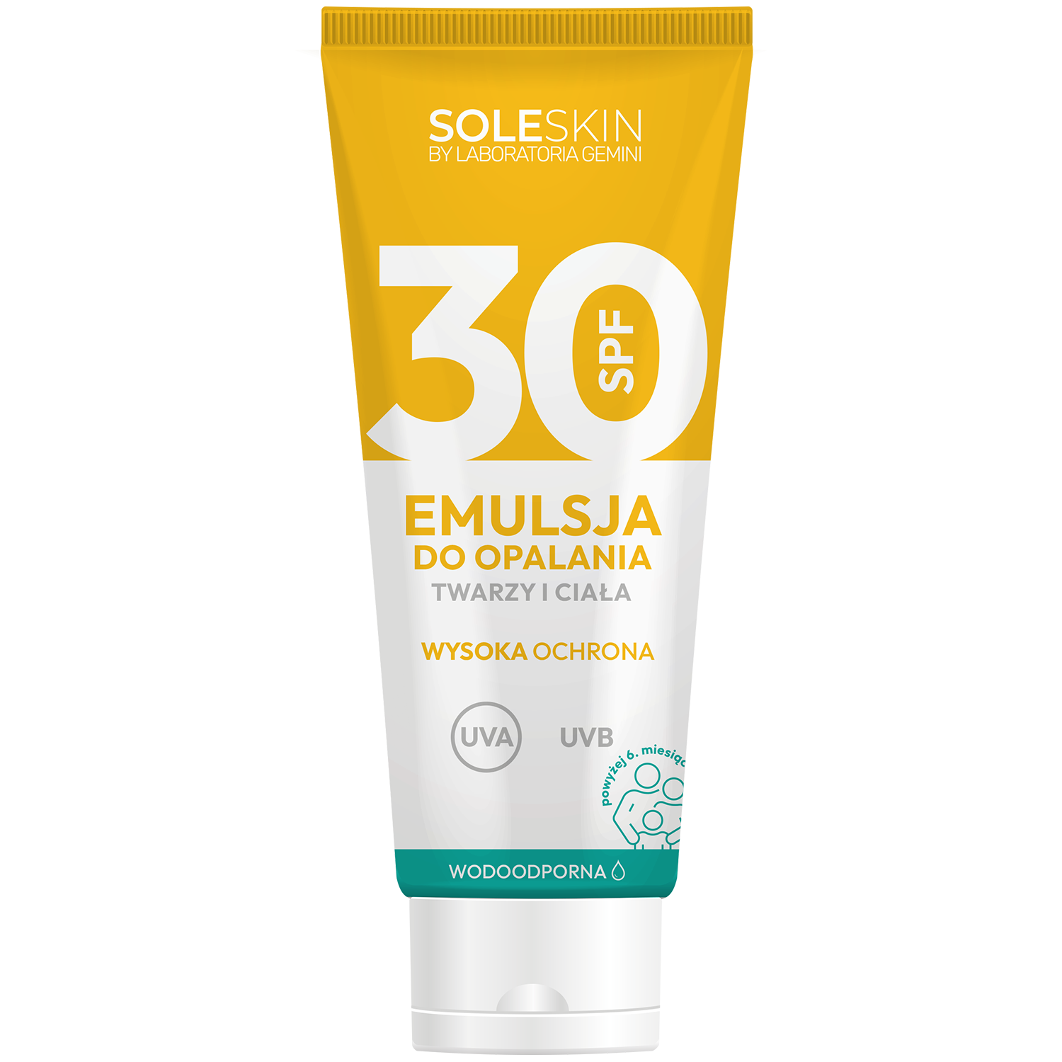 Soleskin, emulsja do opalania twarzy i ciała, SPF 30, od 6 miesiąca, 200 ml