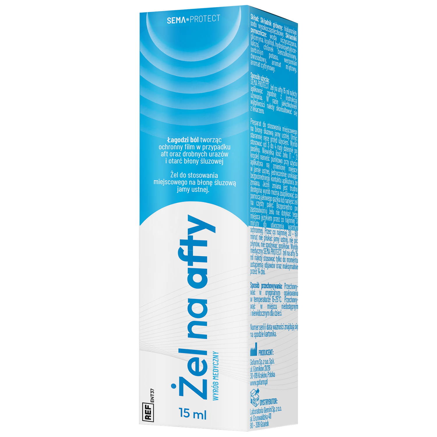 SEMA Protect, żel na afty, 15 ml