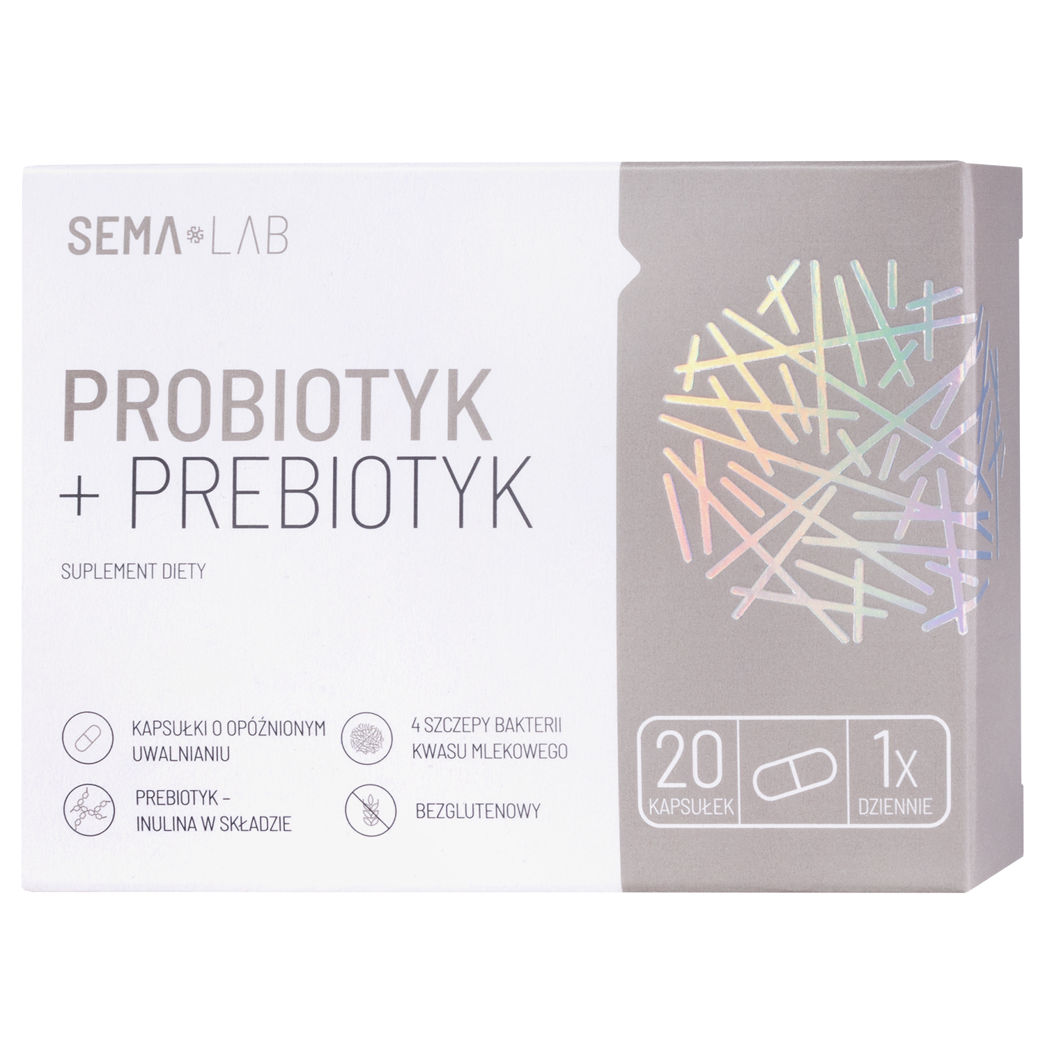 SEMA Lab Probiotyk + Prebiotyk, 20 kapsułek