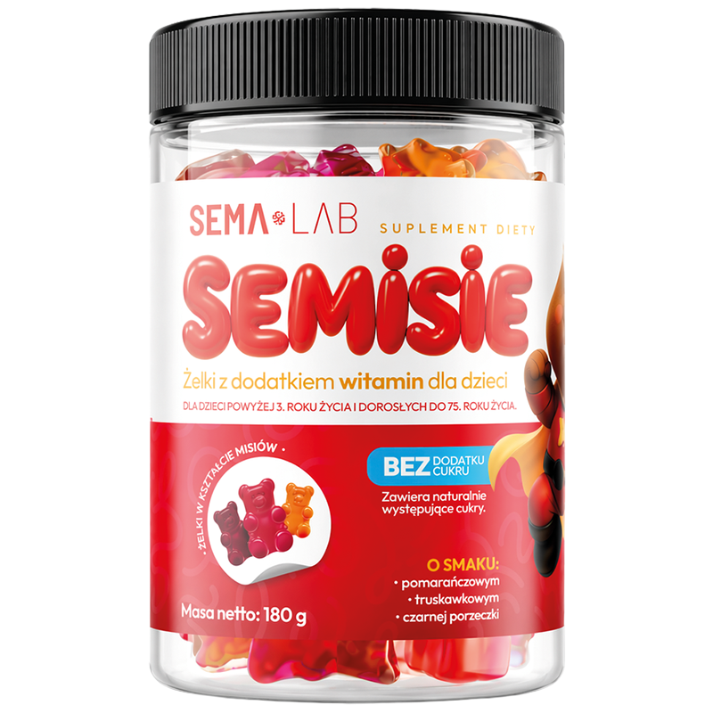 SEMA Lab Semisie żelki z dodatkiem witamin dla dzieci, 60 sztuk