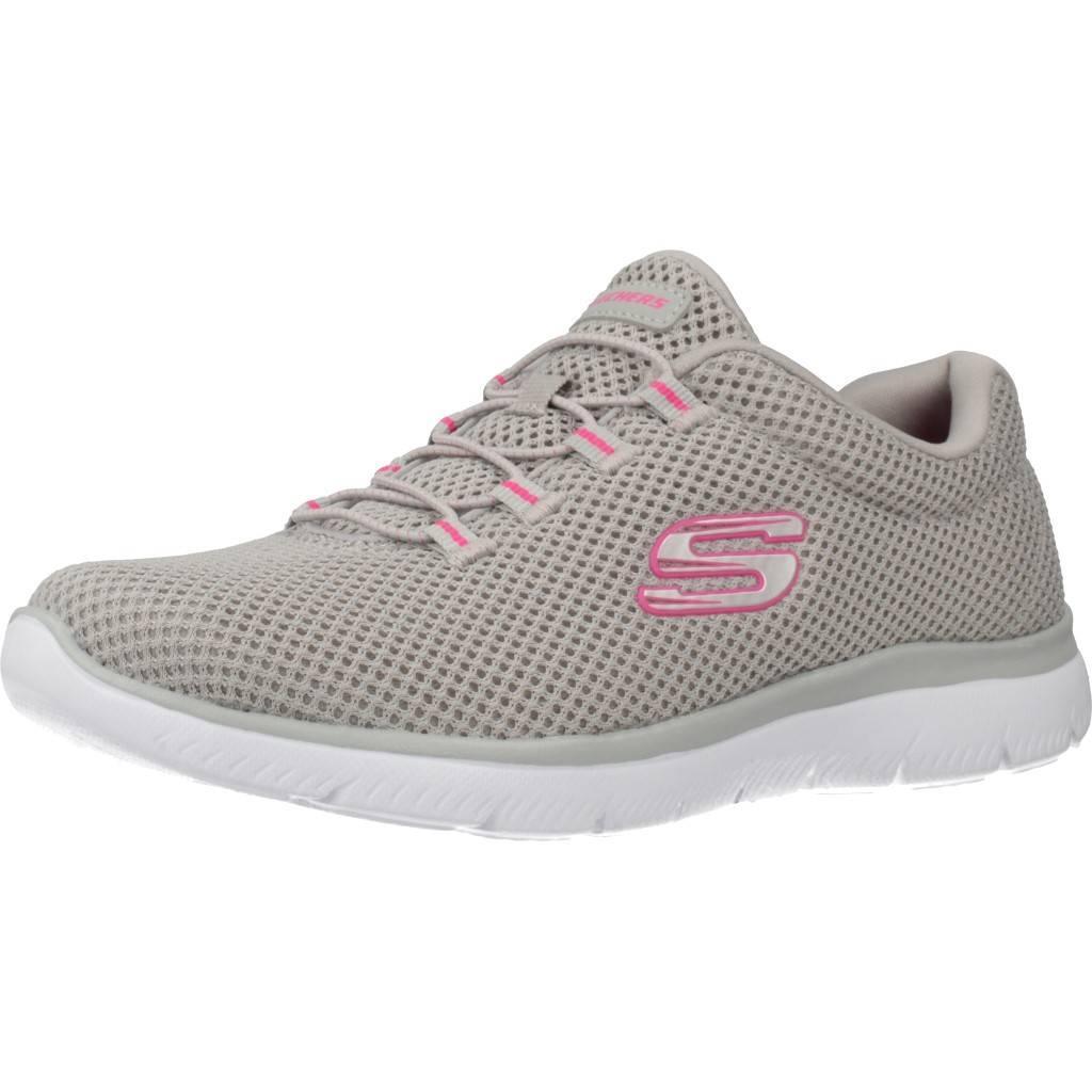 Obuwie Sportowe Damskie Skechers Mesh Bungee Slip-On Beżowy