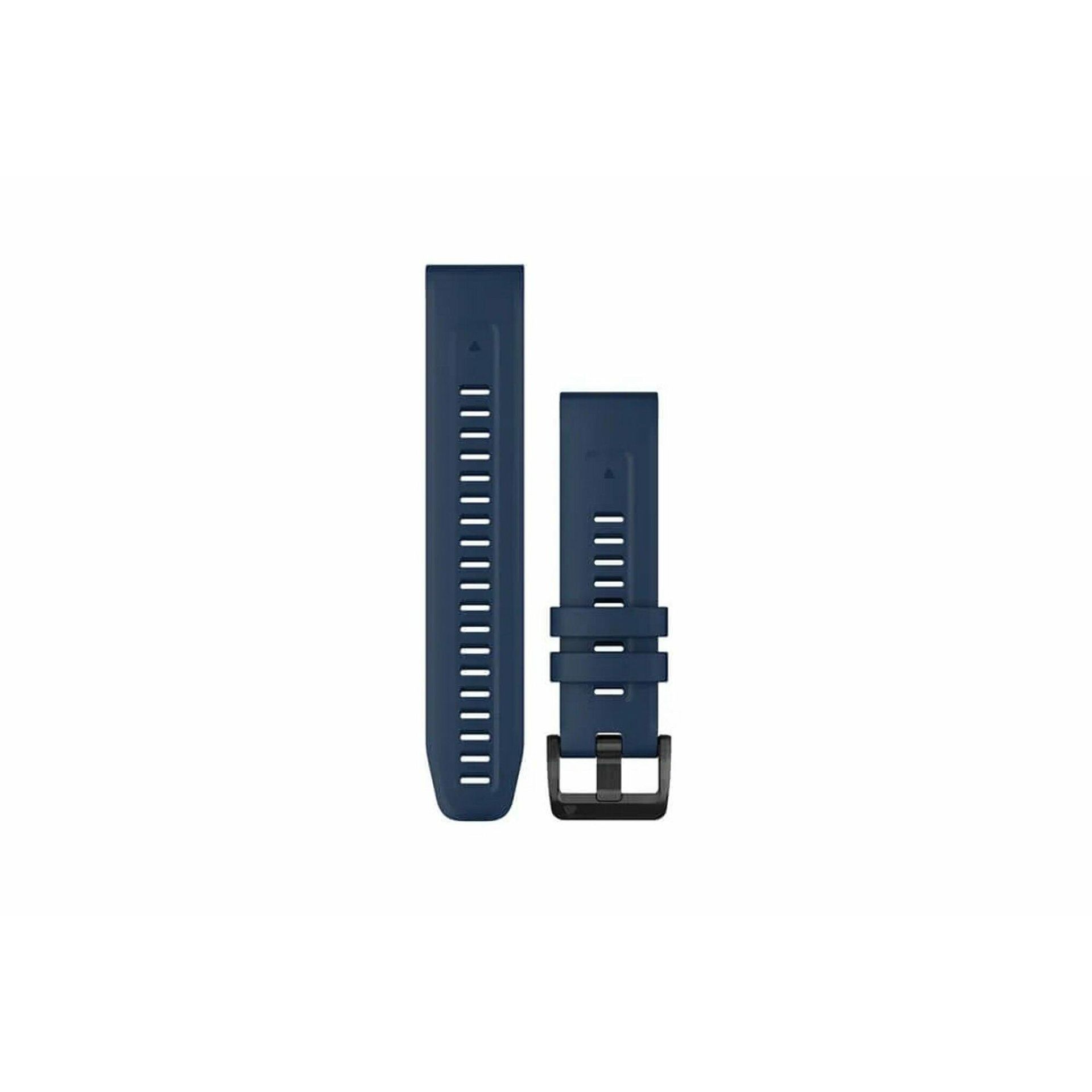 Garmin Silikonowy pasek QuickFit 22 mm - Fenix 5/6/7 oraz Epix 2/Quatix 7 - niebieski z czarnym zapięciem [010-13111-31] 010-13111-31