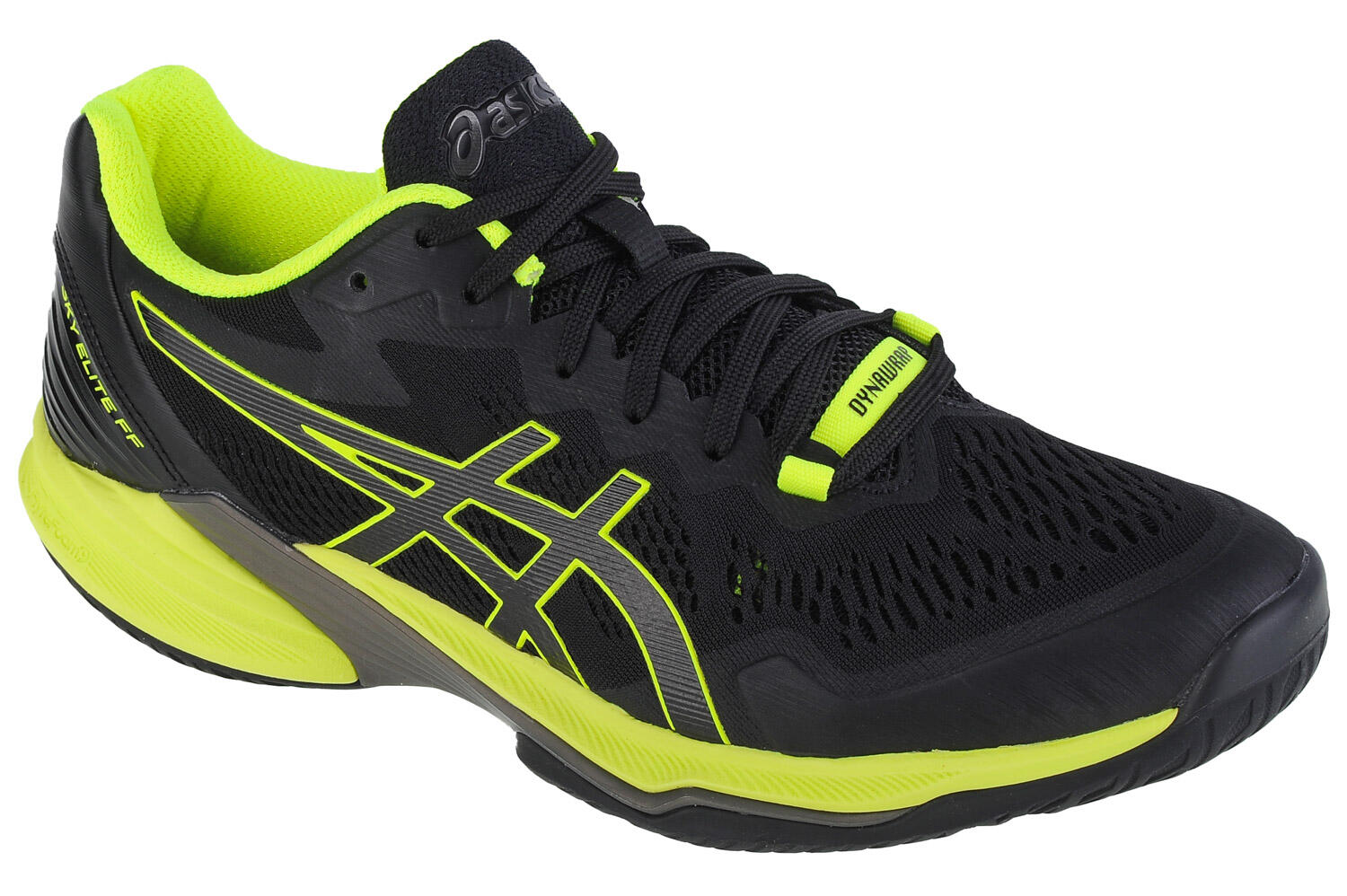 ASICS Sky Elite FF 2 1051A064-004, męskie buty do siatkówki, czarne/żółte (Safety Yellow), 44,5 EU, czarny, 44.5 eu