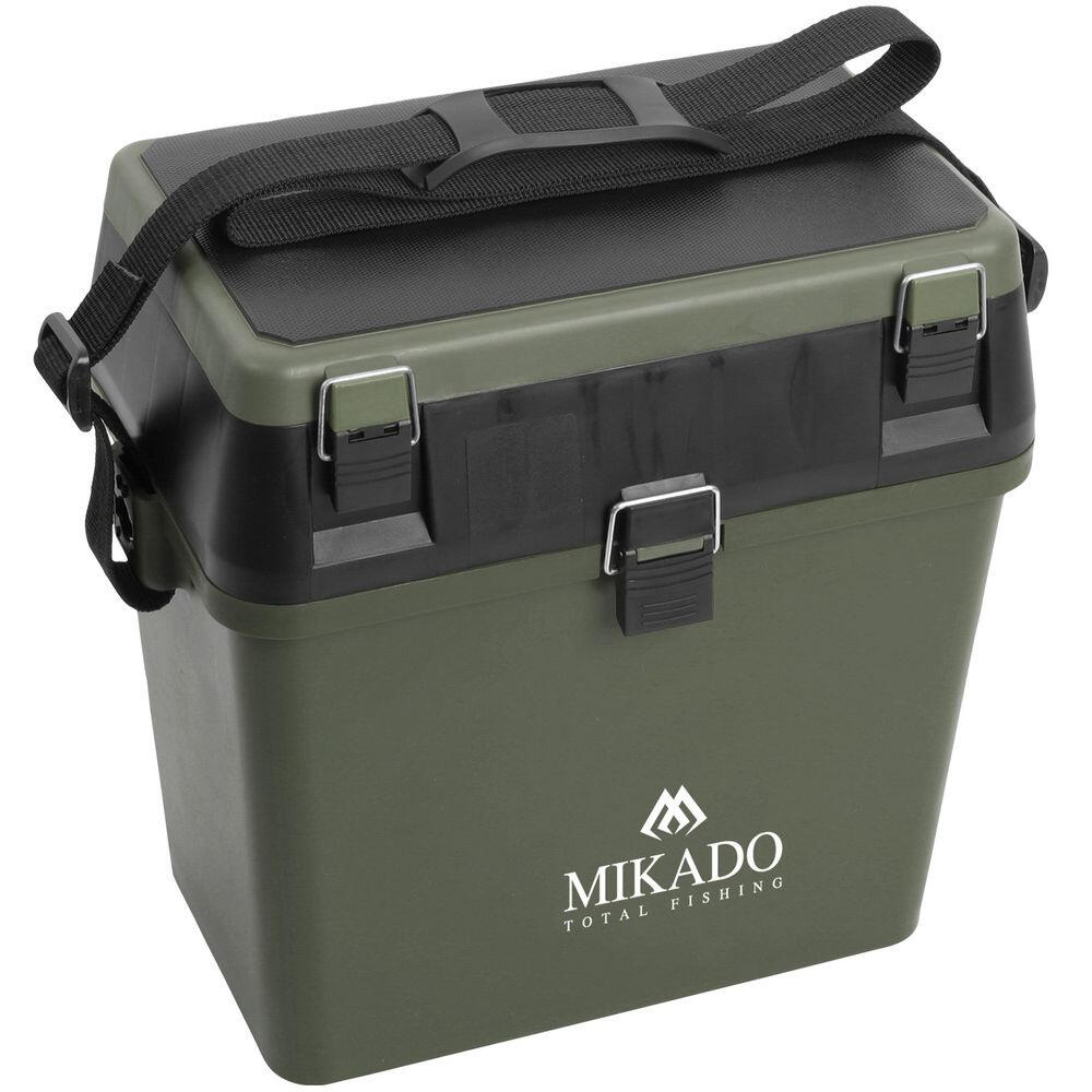 Skrzynka wędkarska siedzisko Mikado ABM 317 (37x24x37.5cm) - zielona