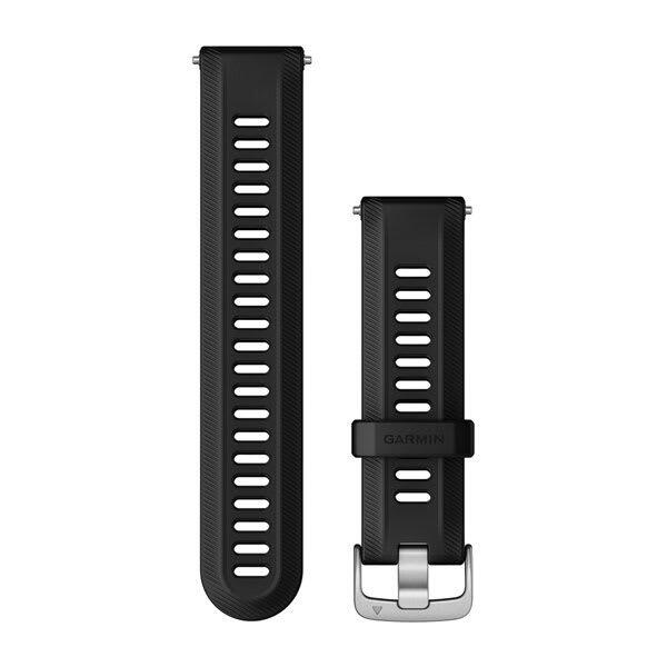 Garmin Silikonowy pasek do Forerunner 955 - czarny ze srebrnym zapięciem [010-11251-3U] 010-11251-3U
