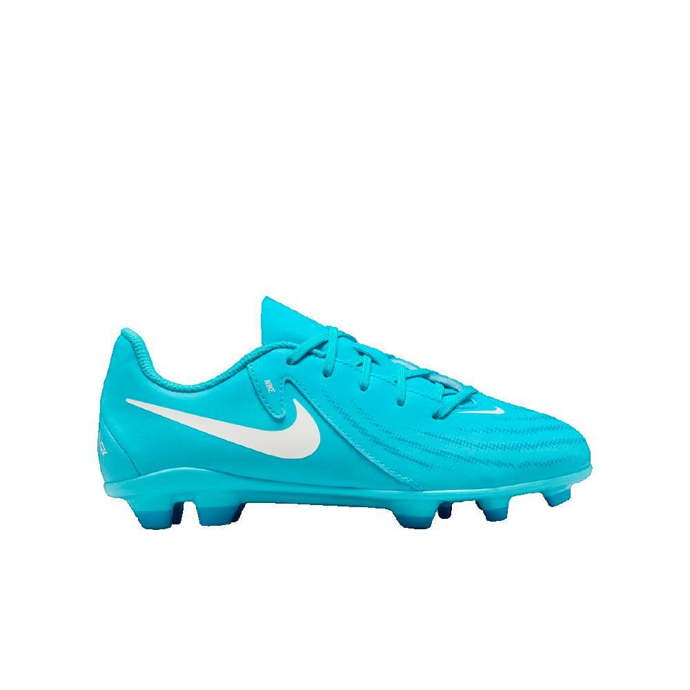 Nike Jr Phantom Gx II Club Fg/MG, buty piłkarskie unisex dla dzieci i młodzieży, Niebieskie białe, 36.5 EU