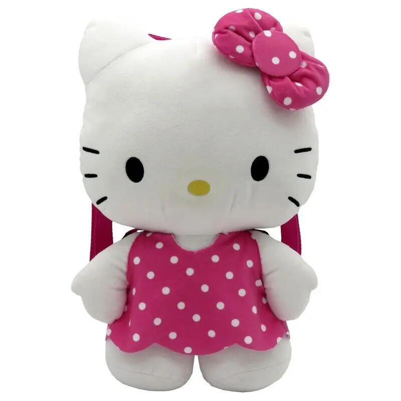 CyP Brands Hello Kitty, Sanrio, plecak, pluszowe, torby, figurka Hello Kitty, kolor biały, oficjalny produkt, biała, Estandar, Casual