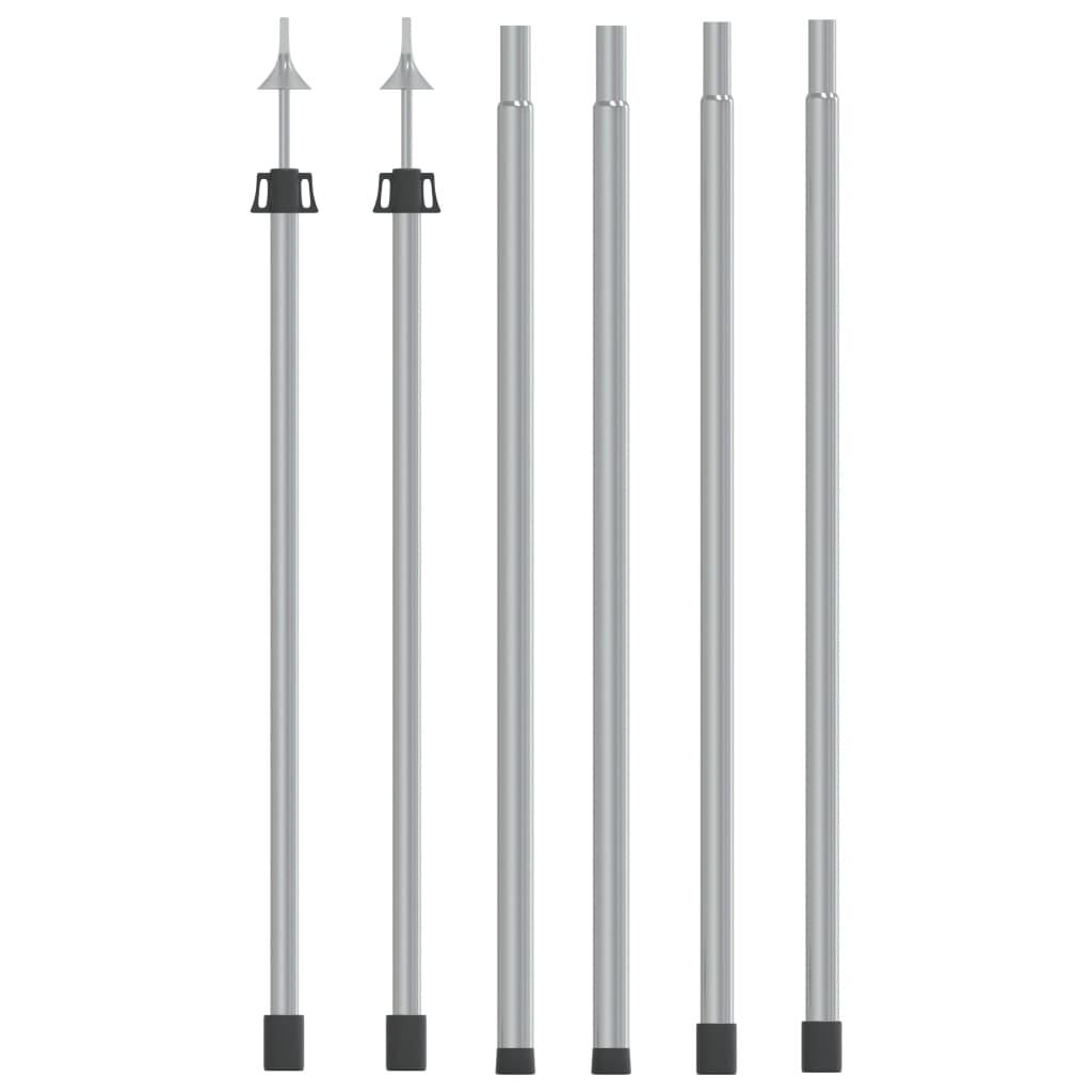 shumee Teleskopowe słupki do tarpa dł 102 260 cm 2 szt. aluminium